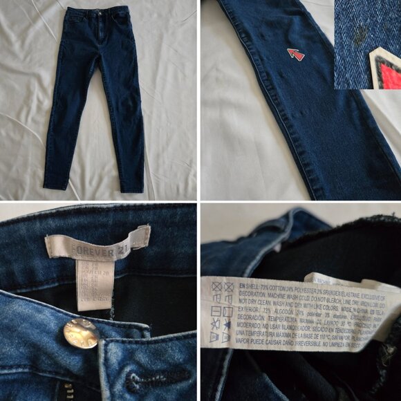 Forever 21 High Rise Jeans 2 Pairs SZ 28 - Picture 10 of 11
